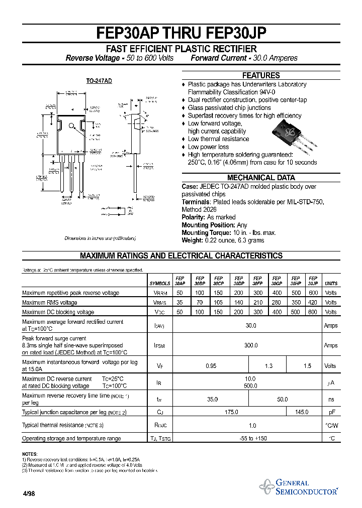 FEP30DP_266540.PDF Datasheet