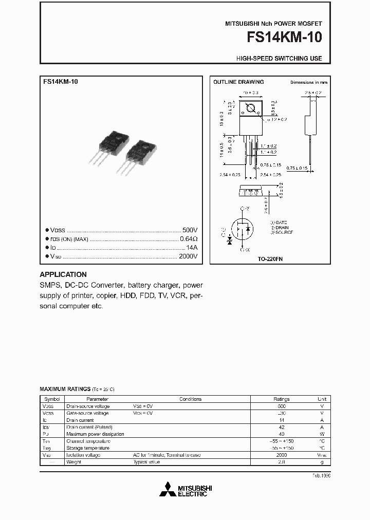 FS14KM-10_424242.PDF Datasheet
