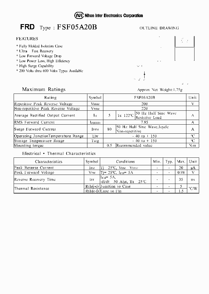 FSF05A20B_405857.PDF Datasheet