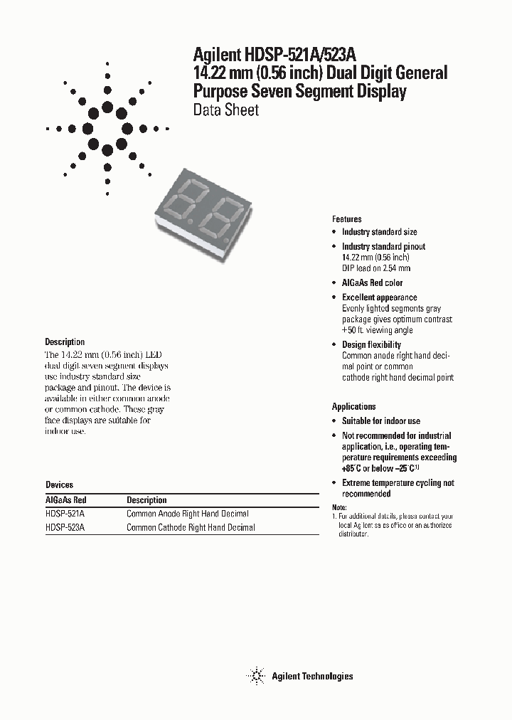 HDSP-521A_421167.PDF Datasheet
