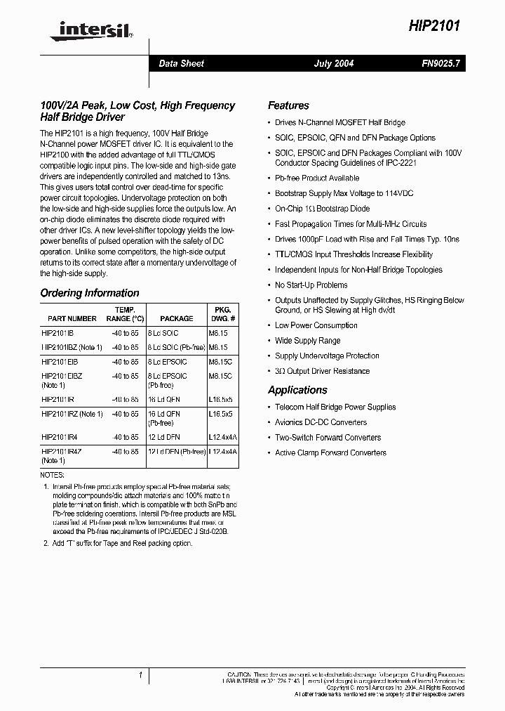 HIP2101IB_16389.PDF Datasheet