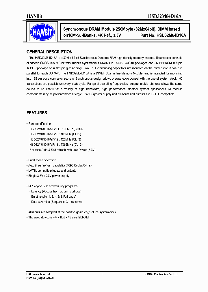 HSD32M64D16A_394321.PDF Datasheet