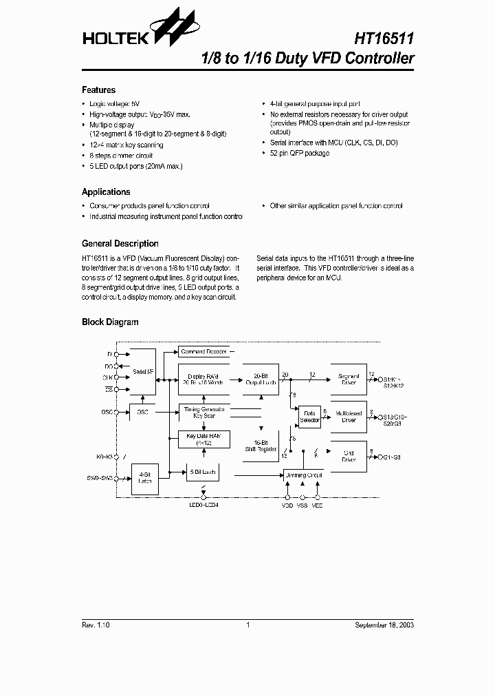HT16511_400919.PDF Datasheet