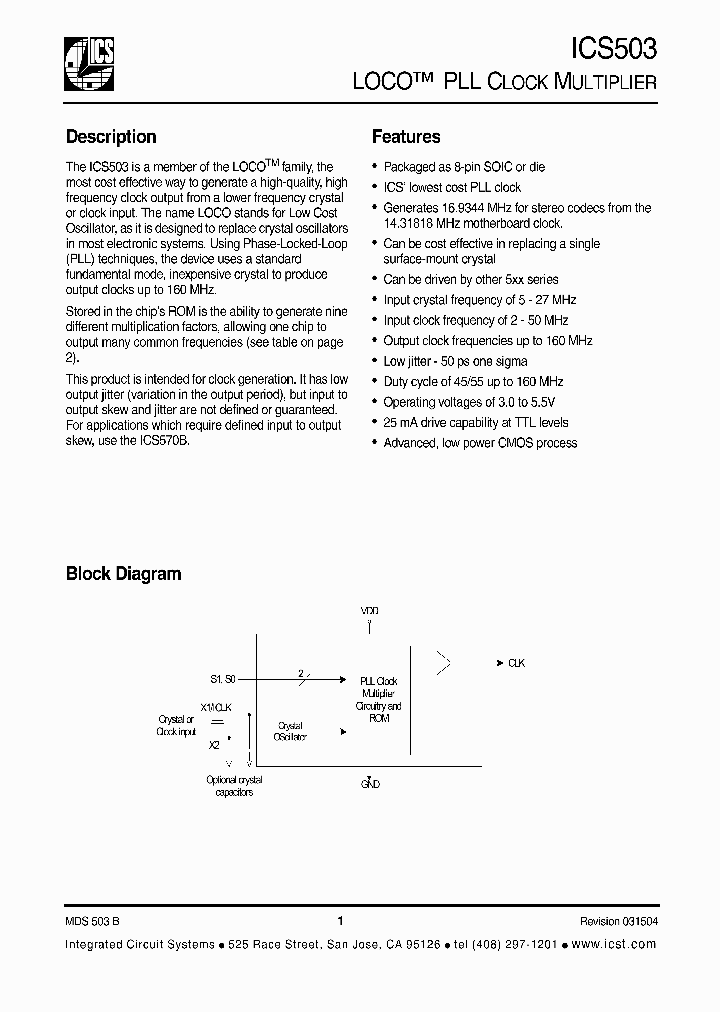 ICS503_404587.PDF Datasheet