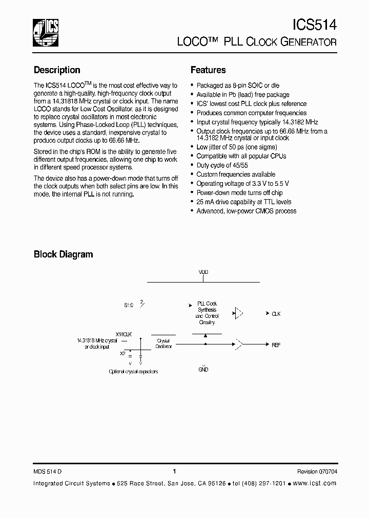 ICS514_398498.PDF Datasheet