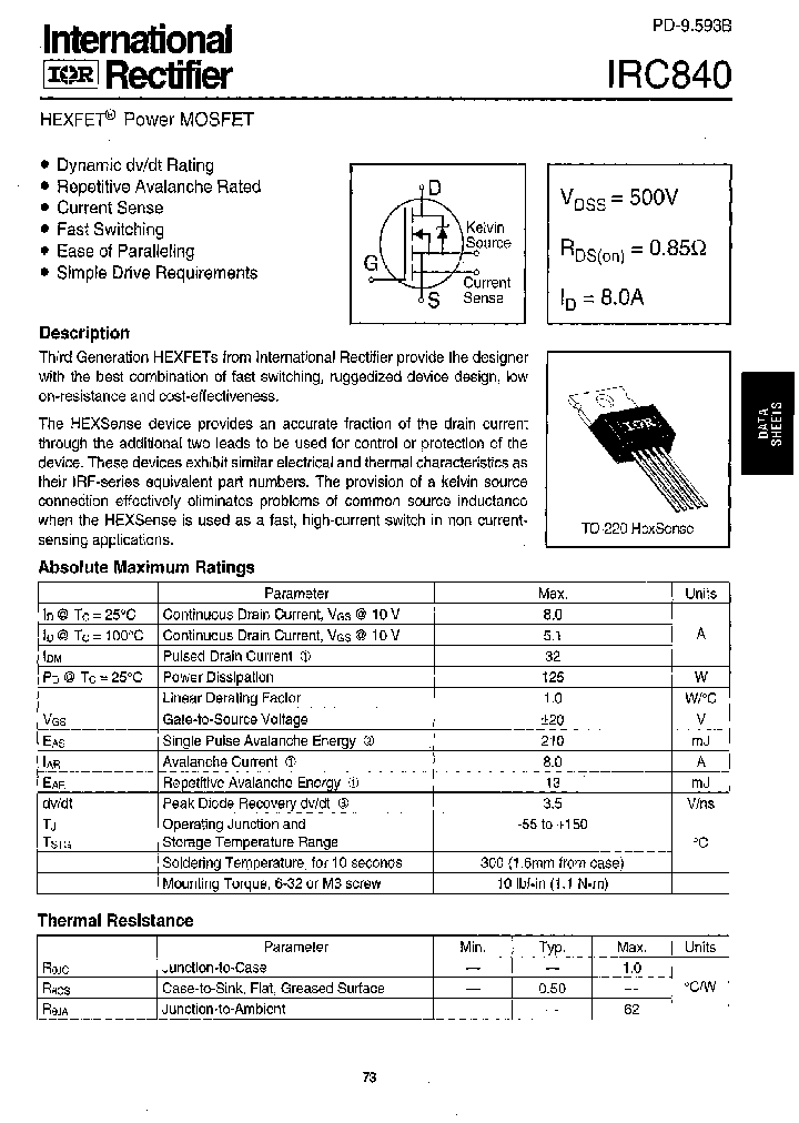 IRC840_413104.PDF Datasheet