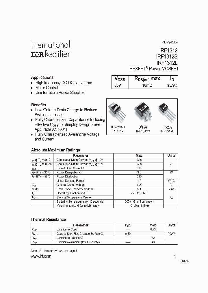 IRF1312S_420954.PDF Datasheet