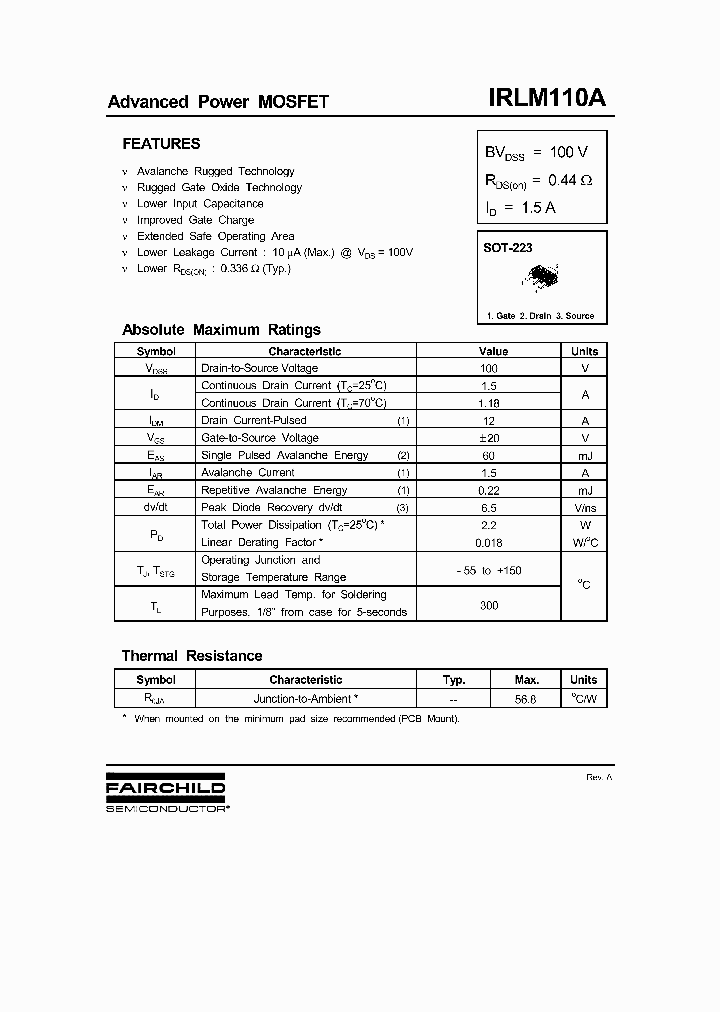 IRLM110A_417033.PDF Datasheet