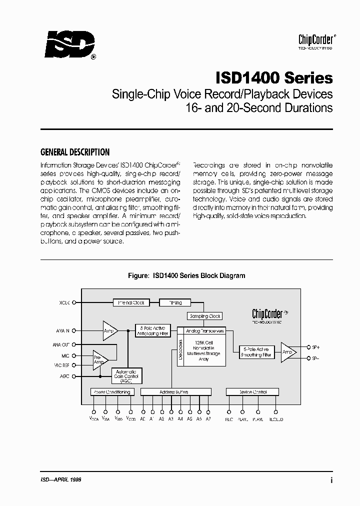 ISD1400SERIES_263140.PDF Datasheet