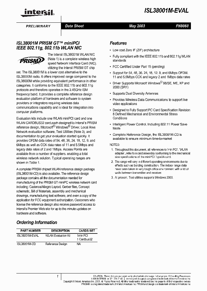 ISL38001M-EVAL_419440.PDF Datasheet