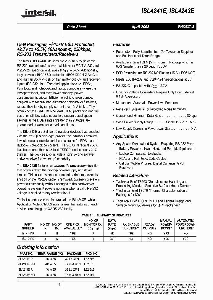 ISL4241EIR_155229.PDF Datasheet