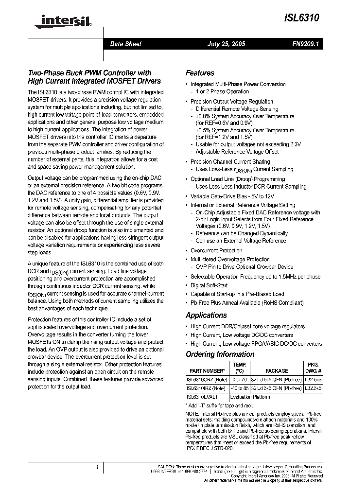 ISL6310_399051.PDF Datasheet