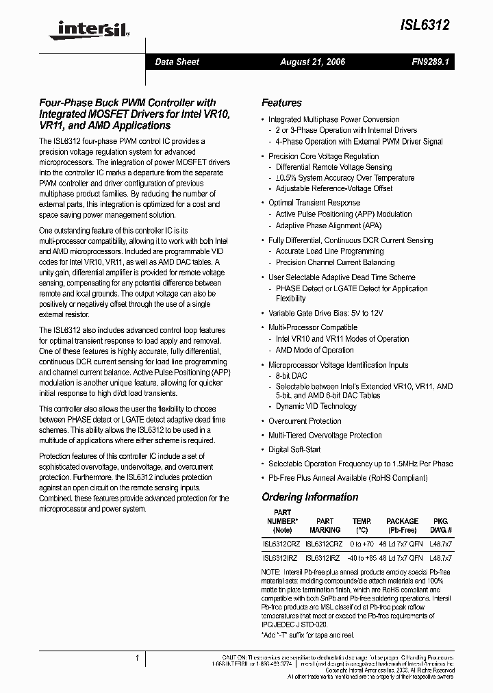 ISL6312_396269.PDF Datasheet