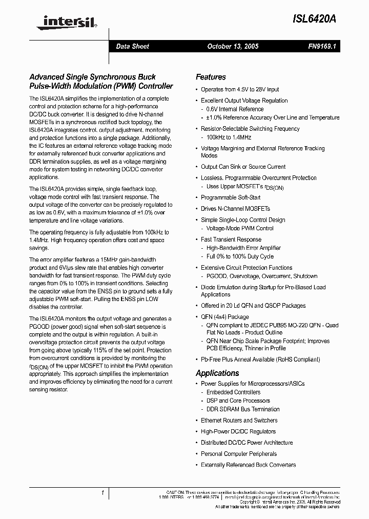 ISL6420A_398069.PDF Datasheet