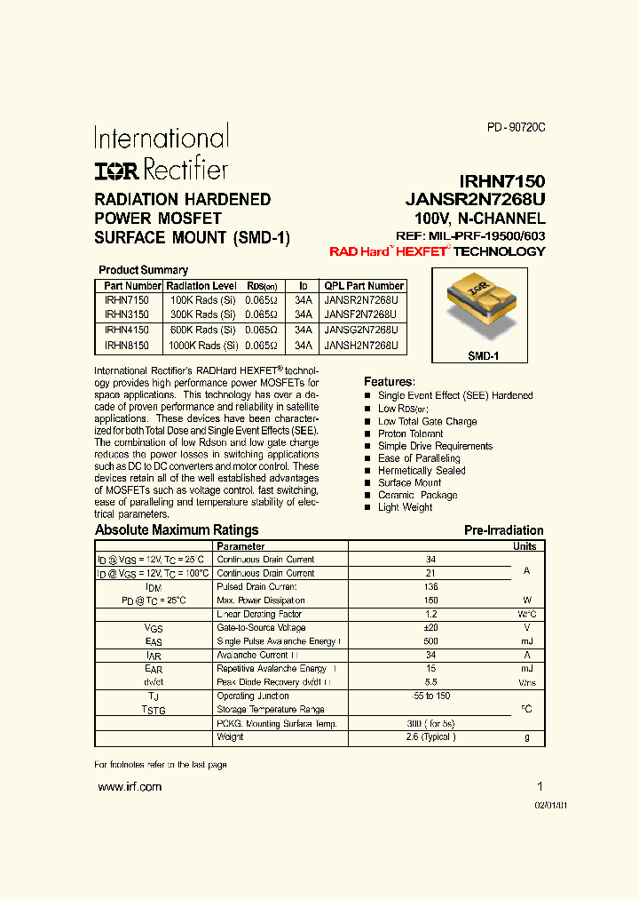 IRHN7150_299623.PDF Datasheet