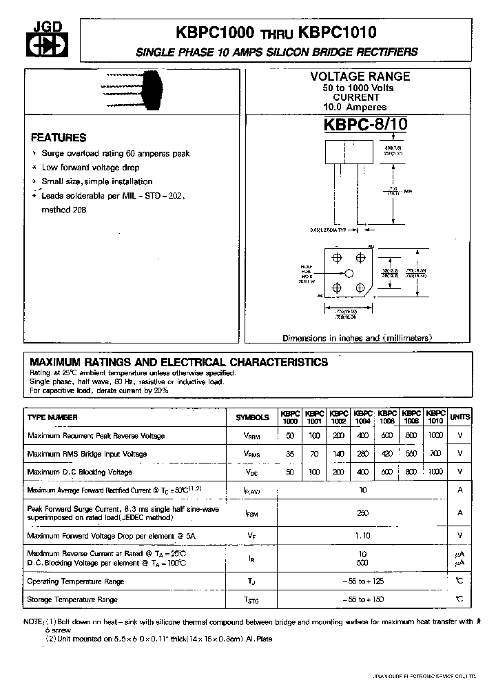 KBPC1006_398623.PDF Datasheet