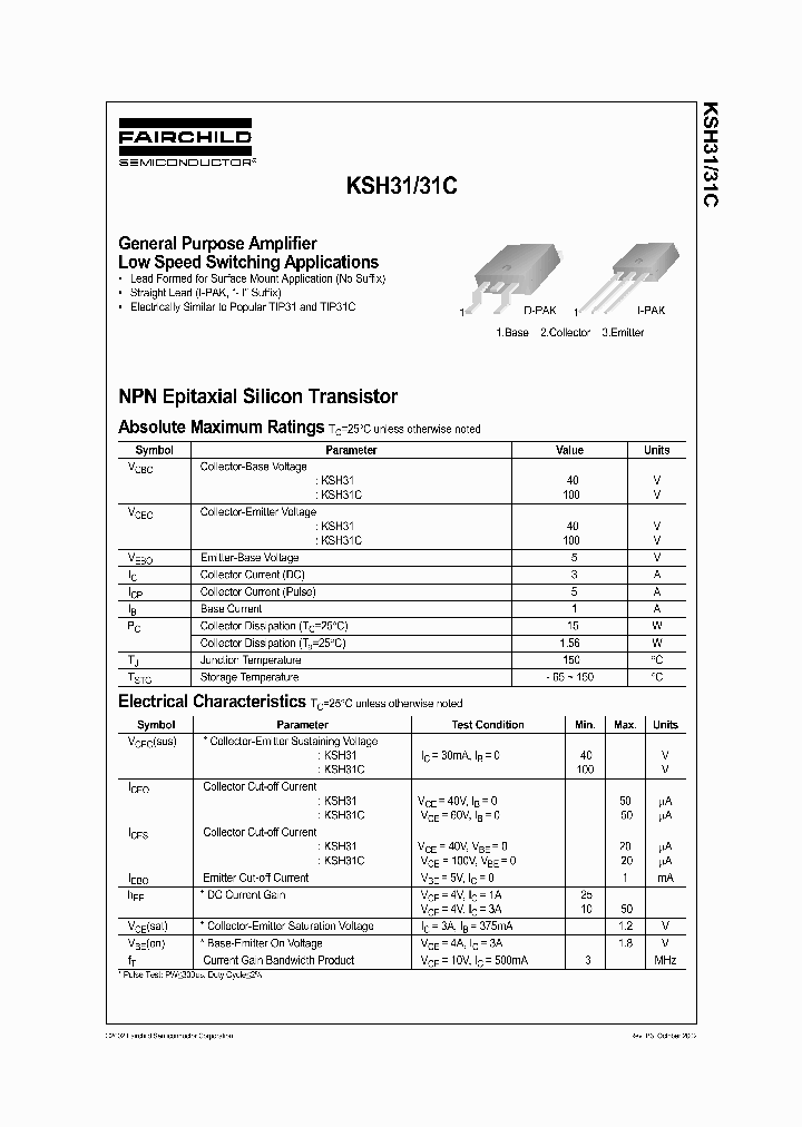 KSH31_387666.PDF Datasheet