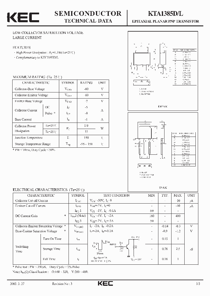 KTA1385D_396053.PDF Datasheet