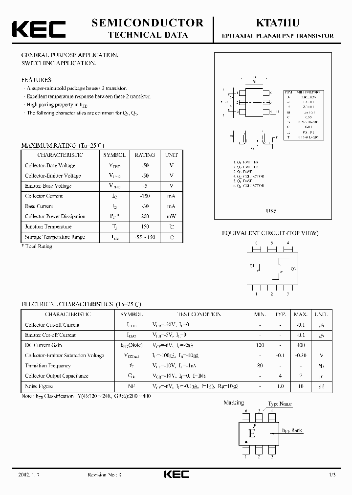 KTA711U_416954.PDF Datasheet