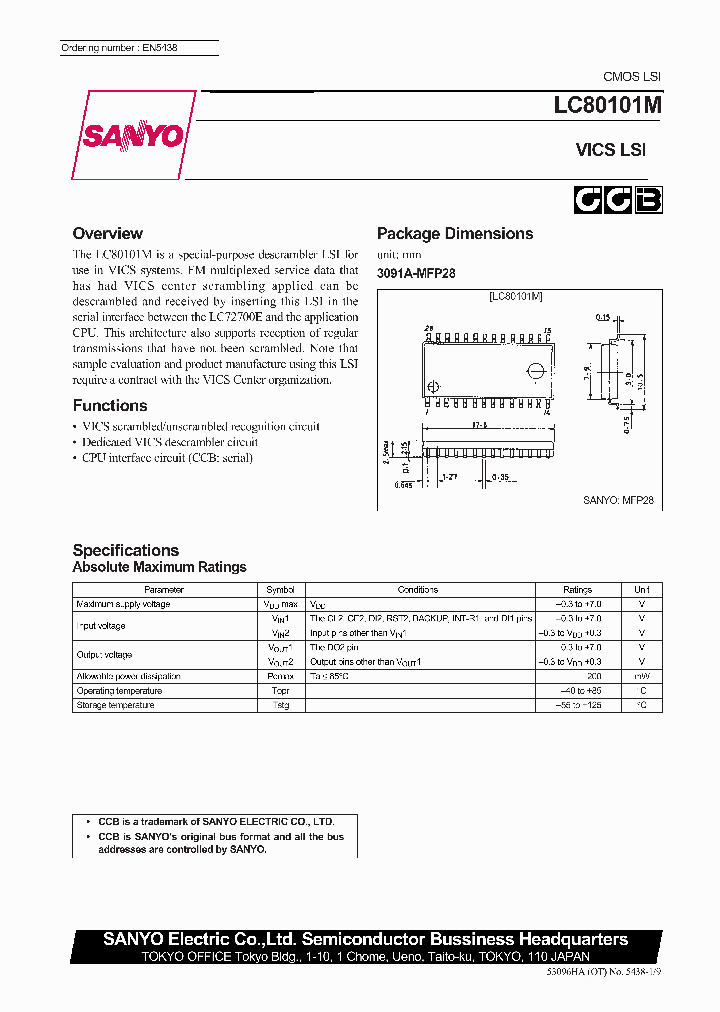 LC80101M_267978.PDF Datasheet