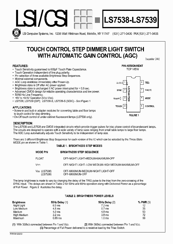 LS7538_400510.PDF Datasheet