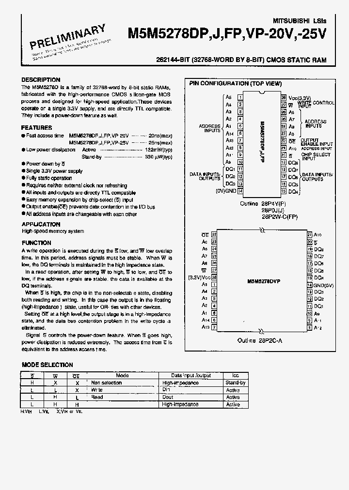 M5M5278DP_392540.PDF Datasheet