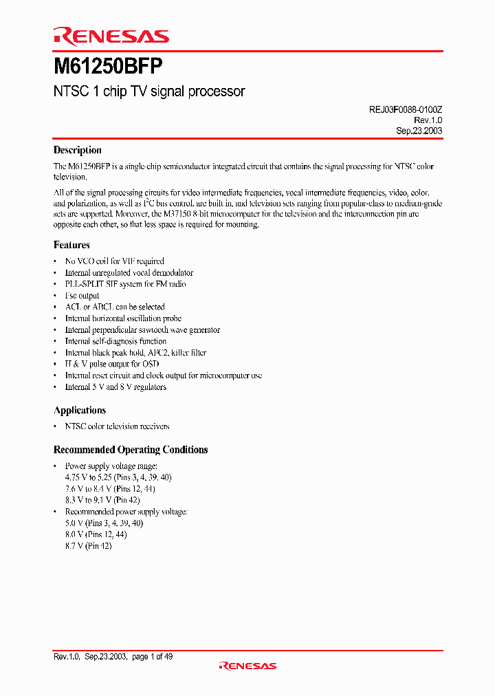 M61250BFP_396778.PDF Datasheet