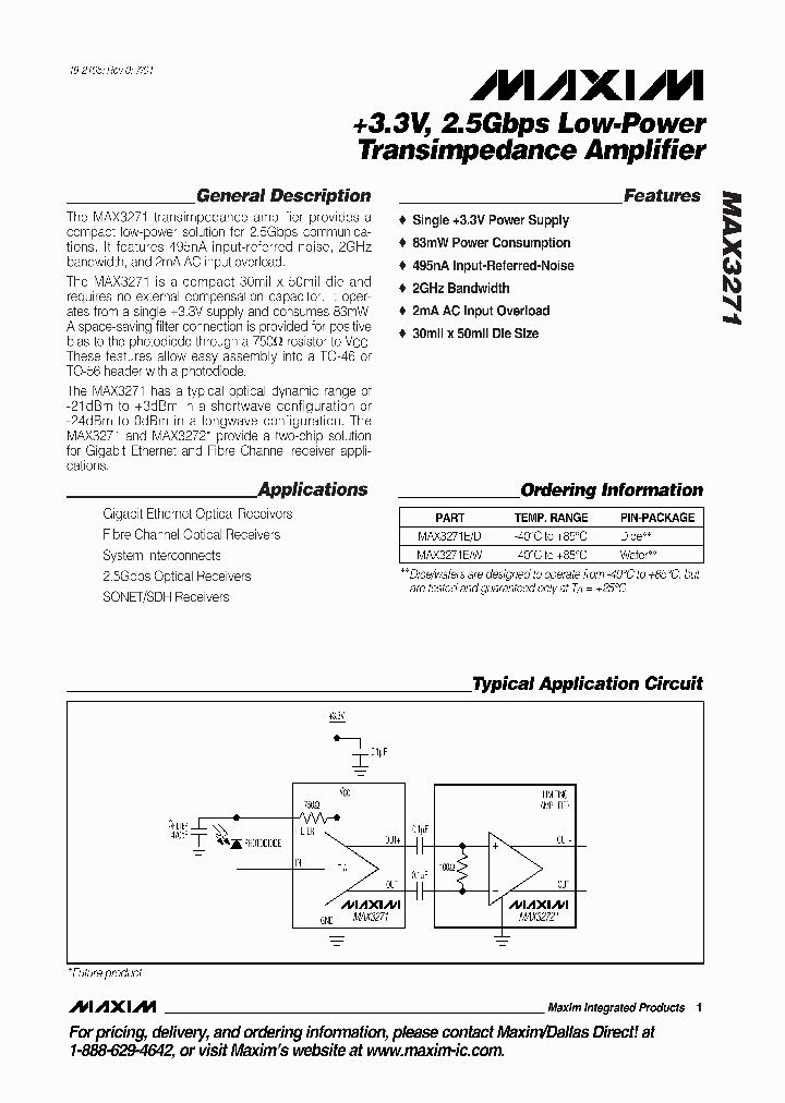 MAX3271W_398802.PDF Datasheet