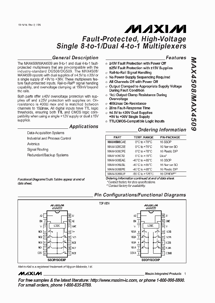 MAX4509_198157.PDF Datasheet