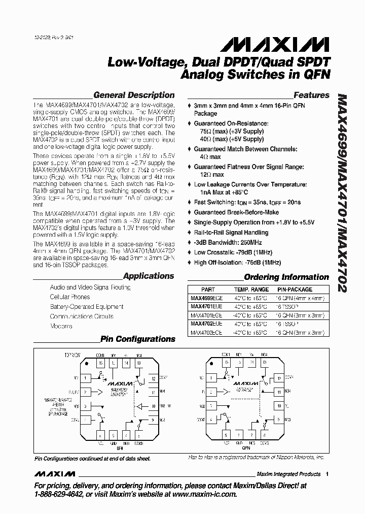 MAX4702_185381.PDF Datasheet