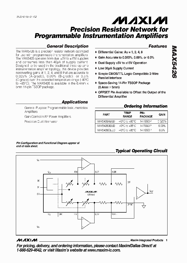 MAX5426_398642.PDF Datasheet