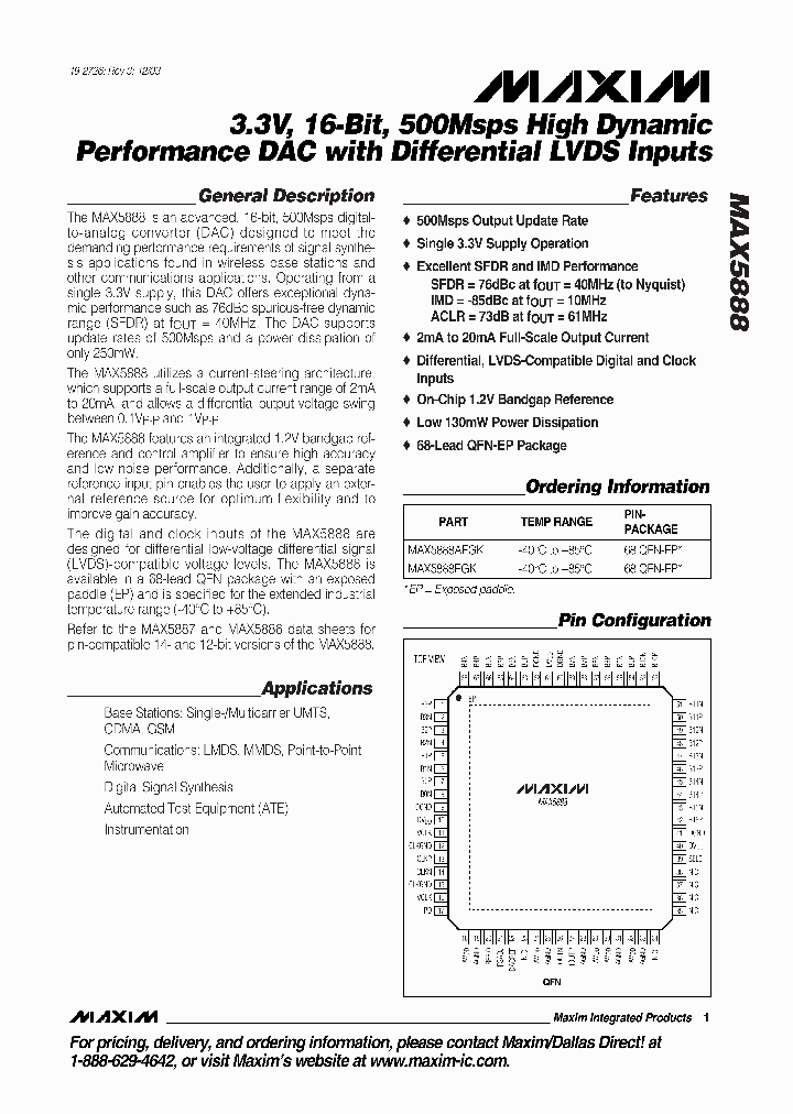 MAX5888AEGK_386827.PDF Datasheet
