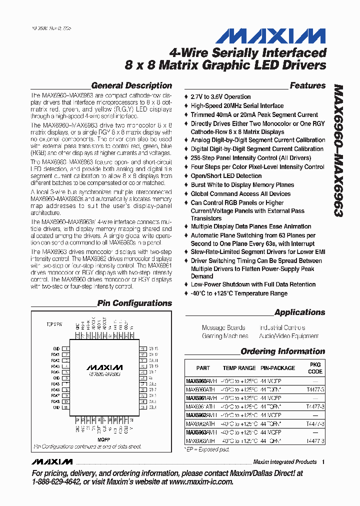 MAX6963_319619.PDF Datasheet