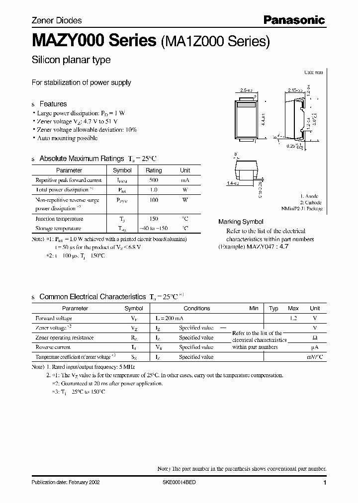 MAZY160_411672.PDF Datasheet