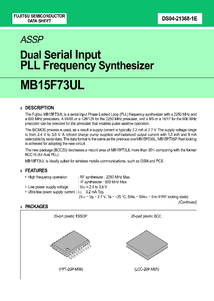 MB15F73UL_412625.PDF Datasheet