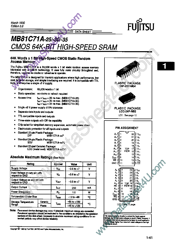 MB81C71A_424434.PDF Datasheet