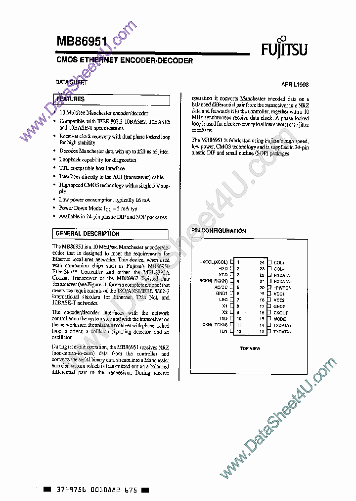 MB86951_395606.PDF Datasheet
