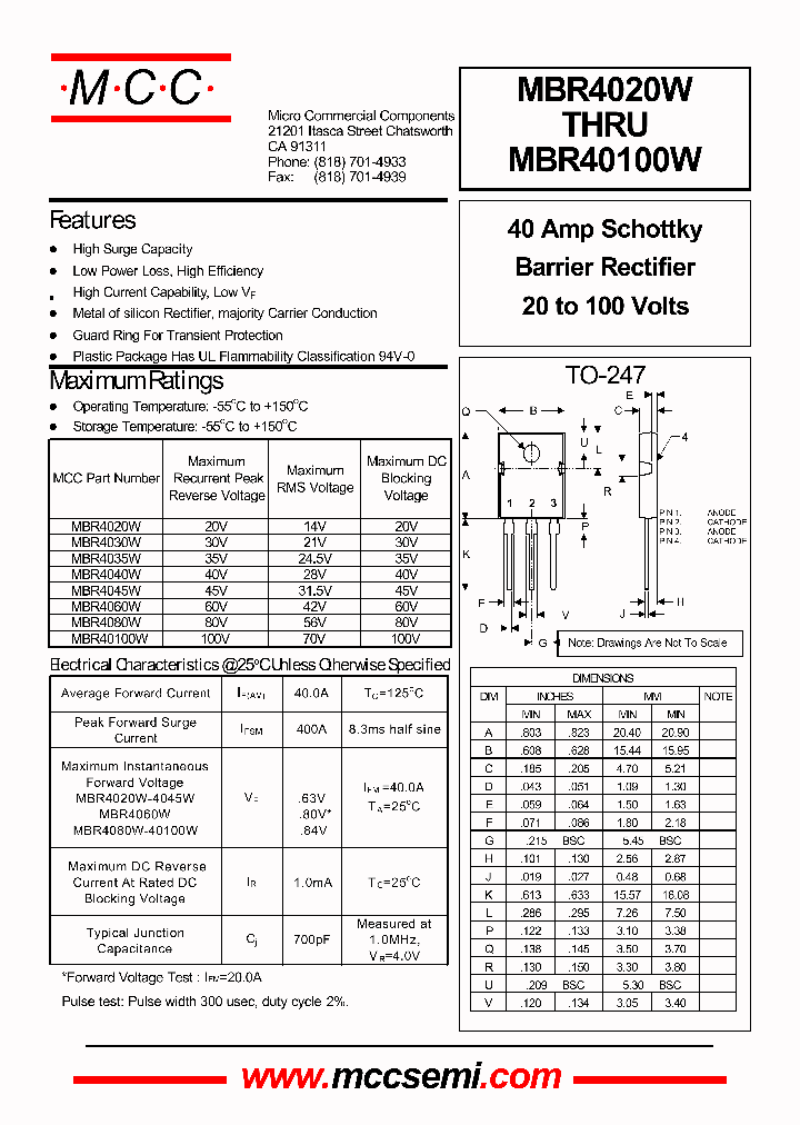 MBR4060W_176429.PDF Datasheet