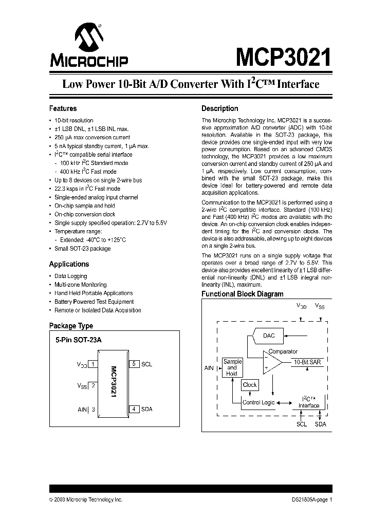 MCP3021_393558.PDF Datasheet