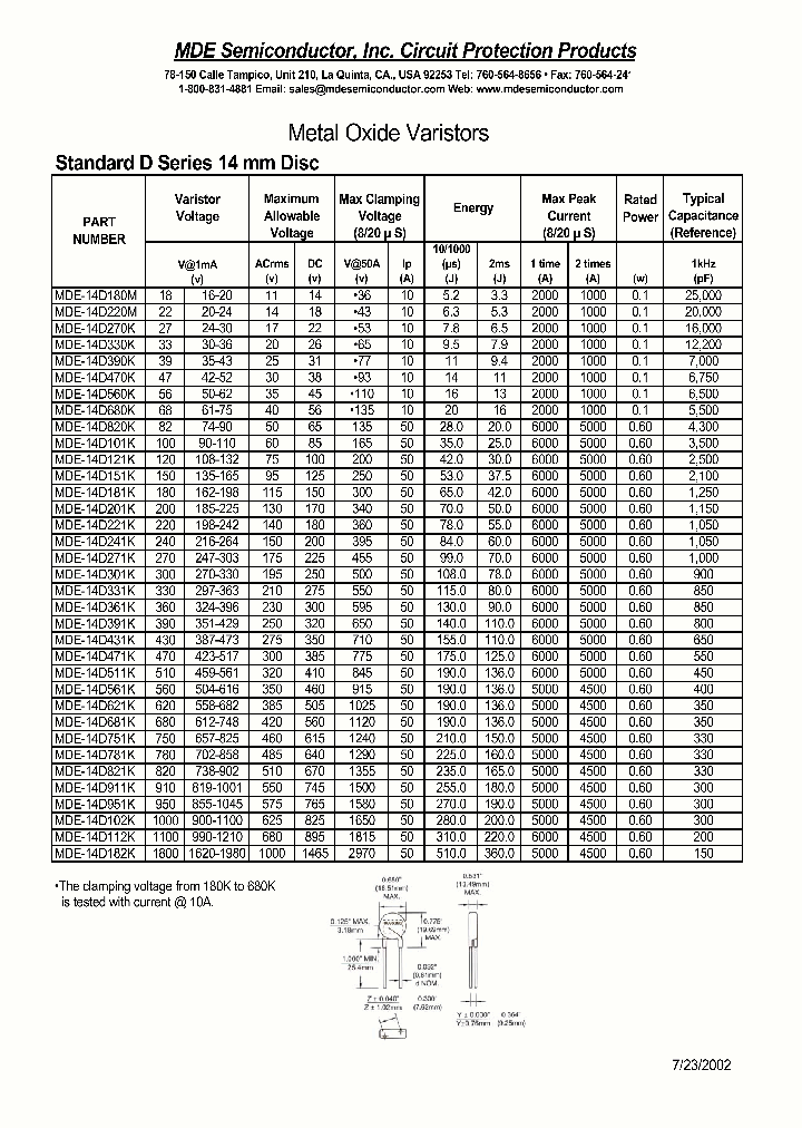 MDE-14D951K_390114.PDF Datasheet