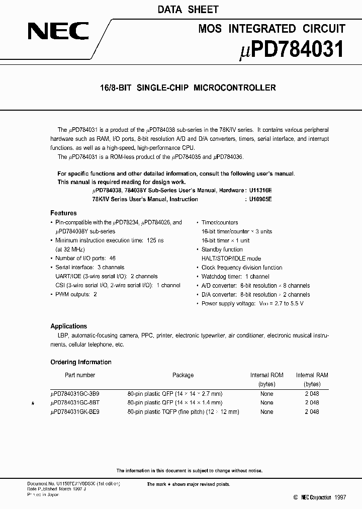 UPD784031_95828.PDF Datasheet