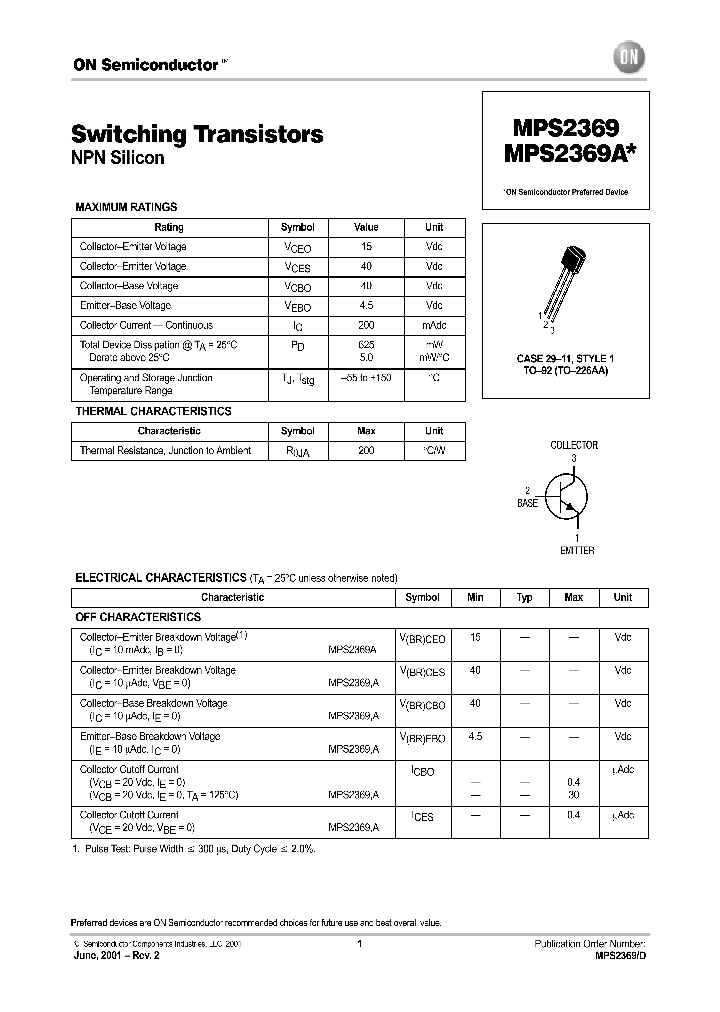 MPS2369_424302.PDF Datasheet