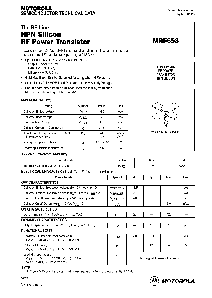 MRF653_430645.PDF Datasheet
