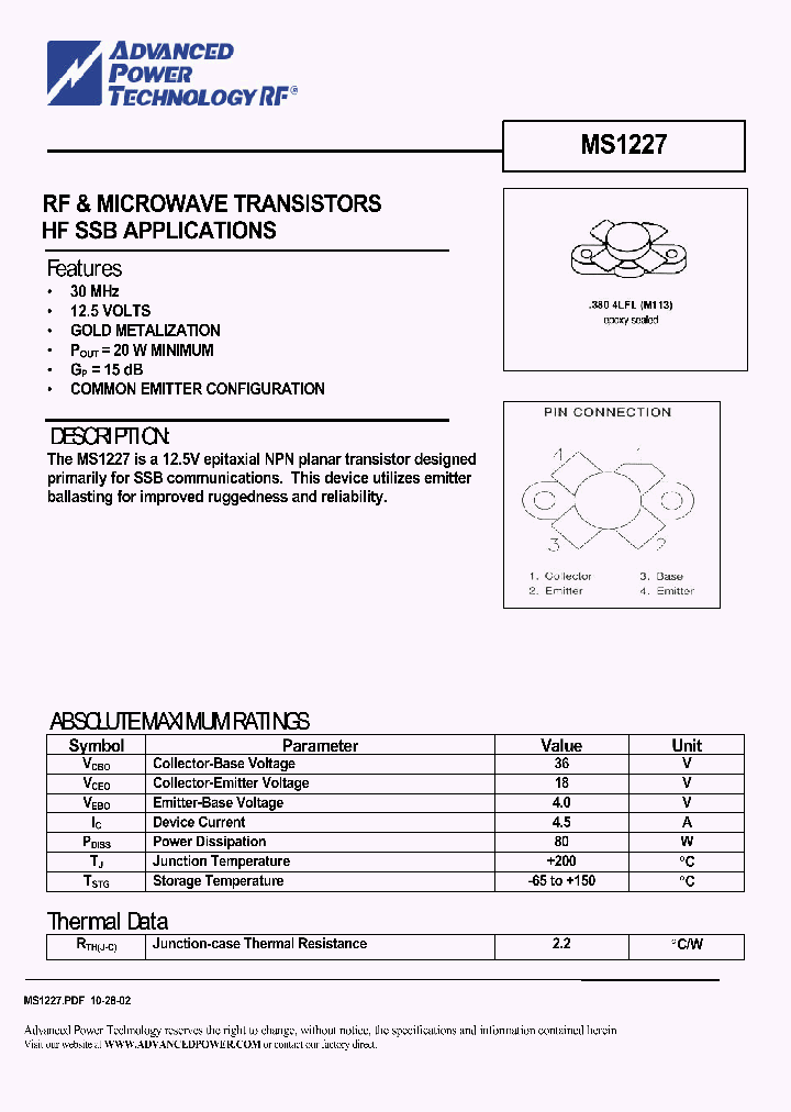 MS1227_432308.PDF Datasheet