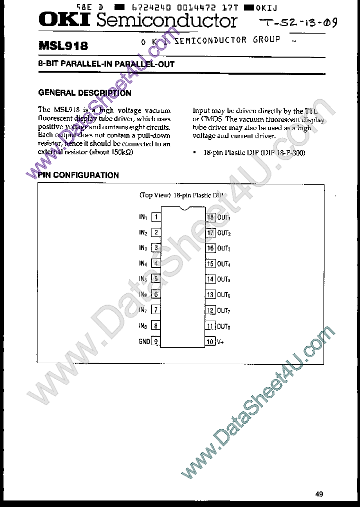 MSL918_394936.PDF Datasheet