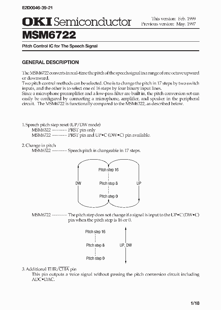 MSM6722_428796.PDF Datasheet