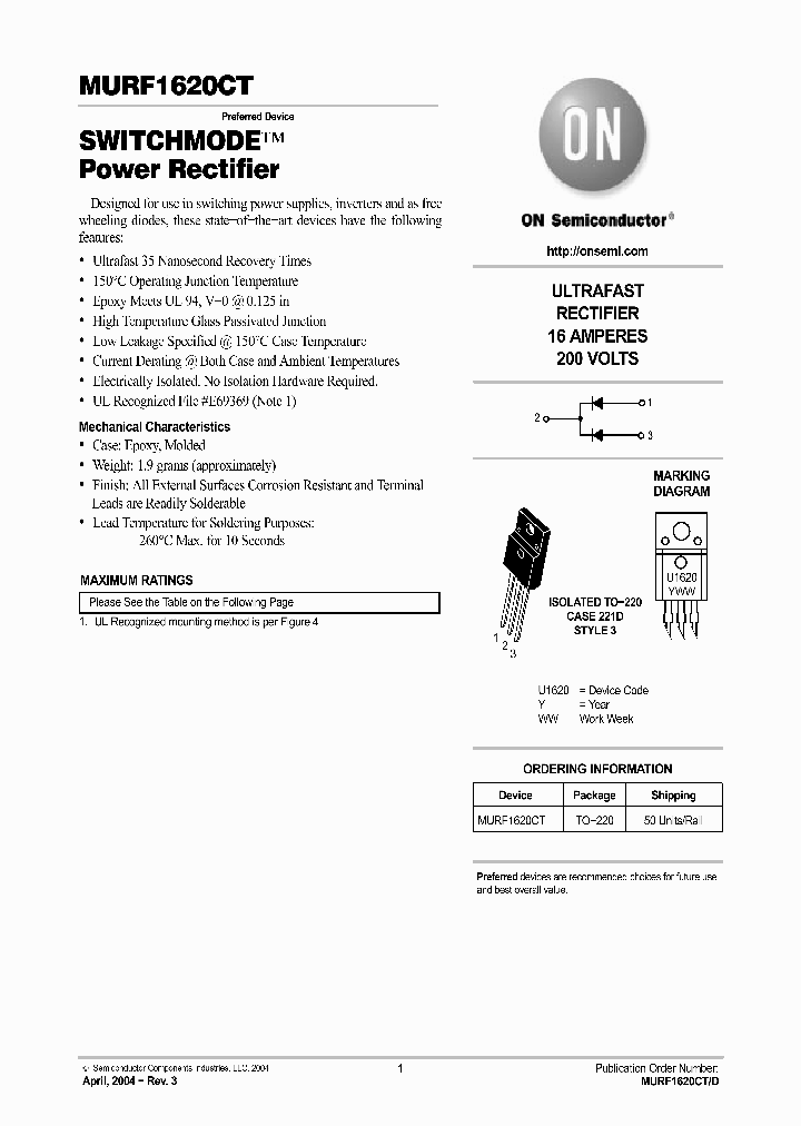 MURF1620CT_420372.PDF Datasheet