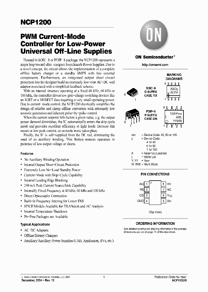 NCP1200_377129.PDF Datasheet