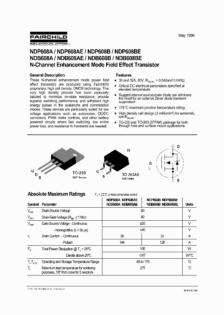 NDB608AE_406389.PDF Datasheet