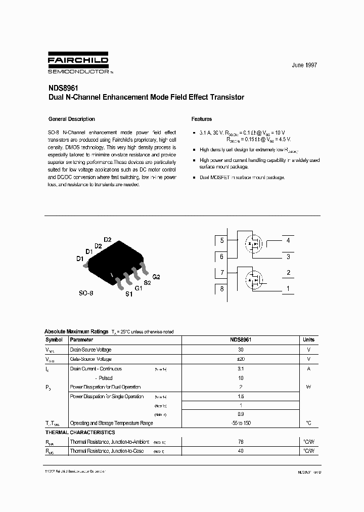 NDS8961_402562.PDF Datasheet